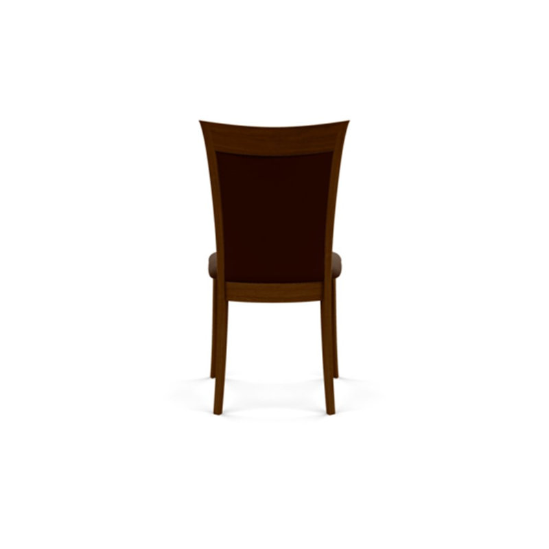Morgan Leather Dining Chair, Natural Walnut, Coffee