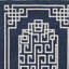 Tapis décoratif bleu marine touffeté à la main 2 pi x 4 pi
