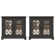 Lopes Traditional Coordinated Storage Accent Cabinet 2 Piece Set