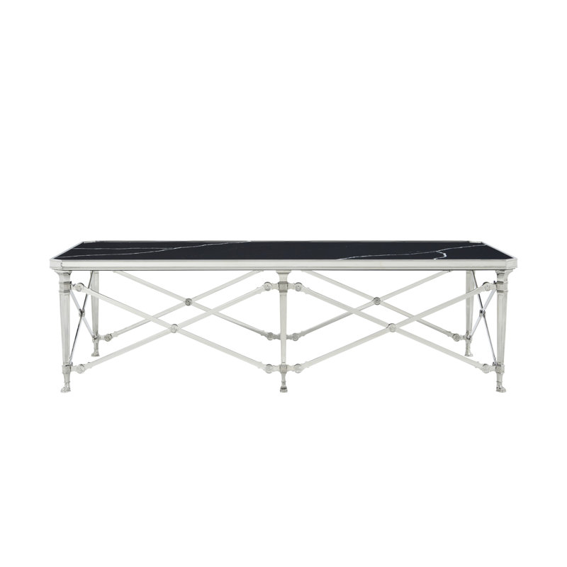 Spencer London Rectangular Nickel Cocktail Table