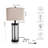 Louann 24" Black Metal Table Lamp Set With Night Light And USB Ports