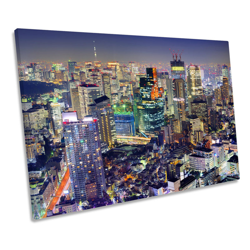 Tokyo Cityscape Japan - Wrapped Canvas Print, 30.5cm H x 45.7cm W x 2cm D