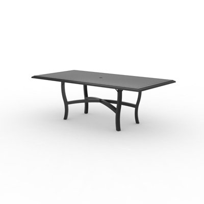 Large Rectangular Dining Umbrella Table