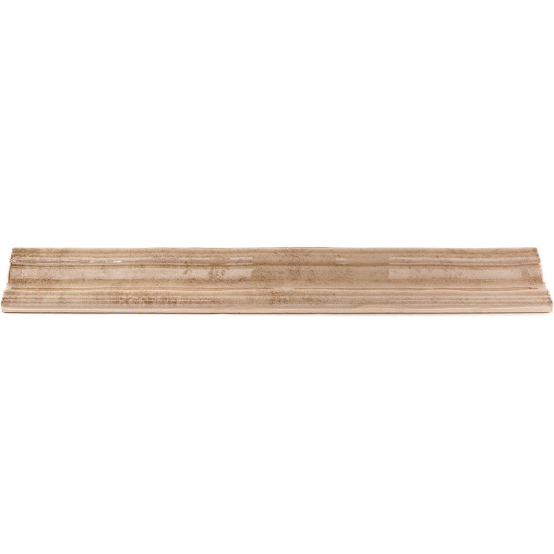 Bordure de carrelage quart de rond en céramique Château 2 po x 12 po, Taupe