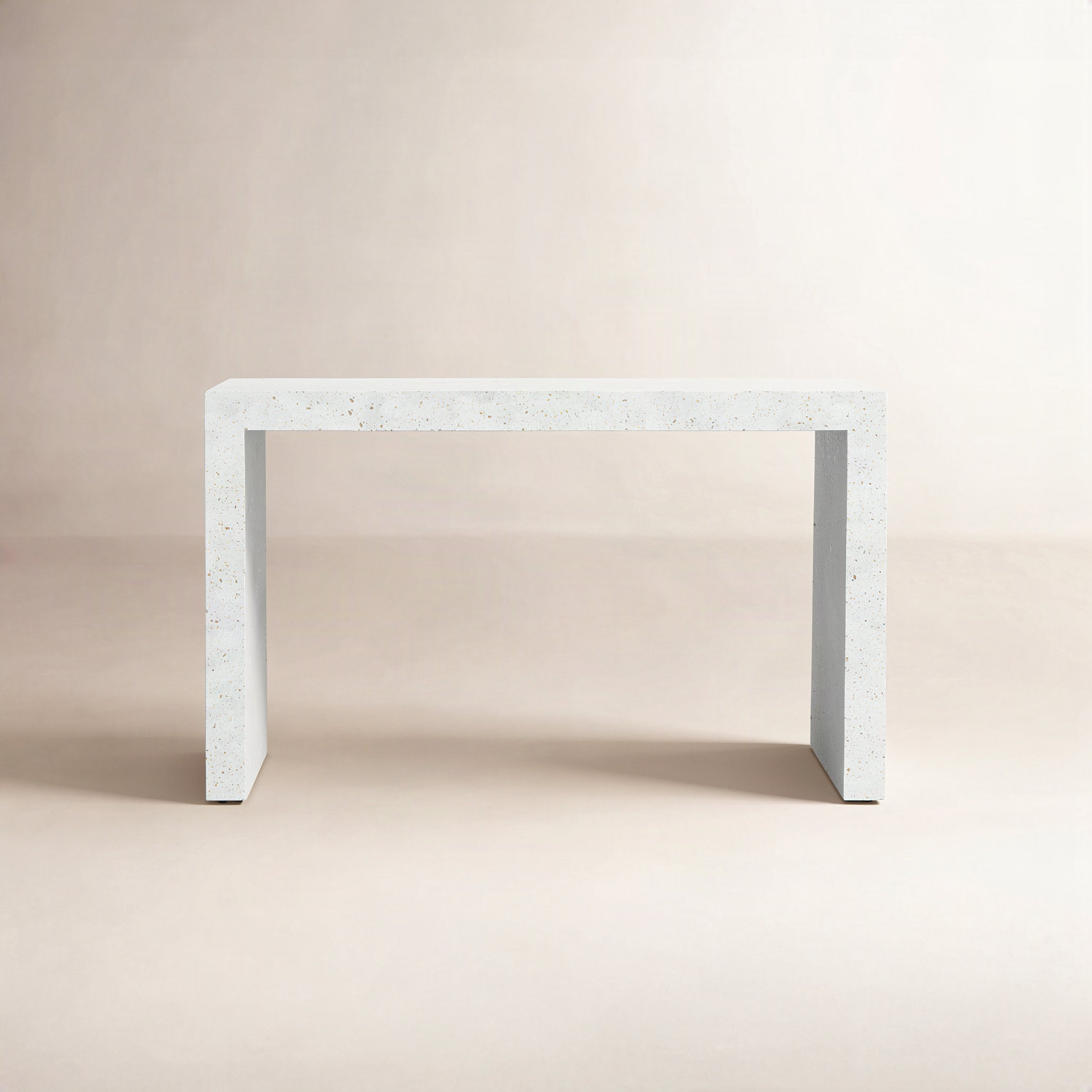 Kareen 55'' Console Table, Ivory Terrazo