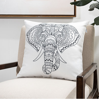  Elephant Animals Throw Pillow