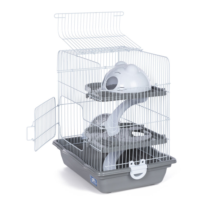 Cage à hamster avec plateforme Cherronda, Beige, Petit (H 14,5 po x l 6,25 po x P 15 po)