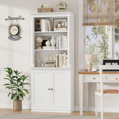 Tazmin 71" H Vertical Standard Bookcase with Cabinet