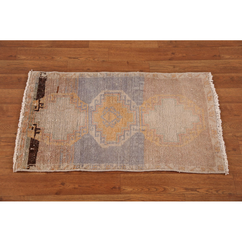 Tapis géométrique géométrique pour vestibule Anatolian