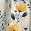 Motif floral jaune bohémien - panneaux de rideaux floraux-95458718