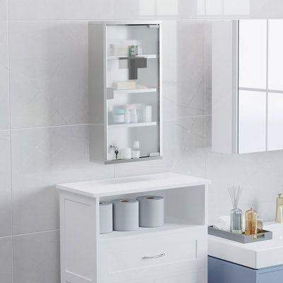 Armoire à pharmacie murale hautement sécurisée avec serrure et tablettes abondantes pour un rangement bien organisé et sécuritaire des articles médicaux essentiels