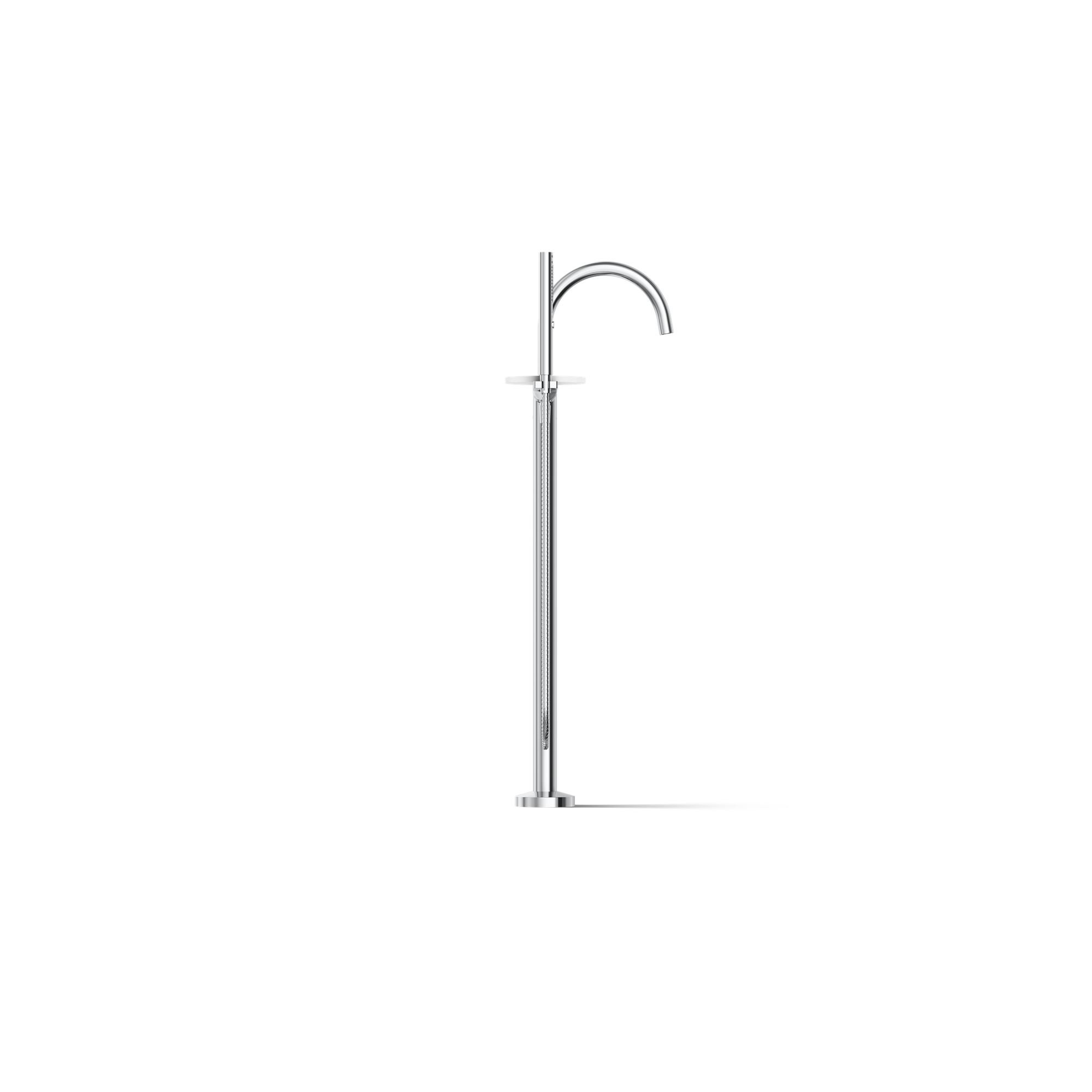 Components Floor-Mount Bath Filler Trim, Polished Chrome, Knob Handle