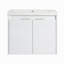 Ensemble de meuble-lavabo modulaire 48 po (47,07 po), armoires doubles en contreplaqué blanc de 24 po avec lavabo gélifié, ensemble de meuble-lavabo KD Flat Pack, solution de rangement moderne