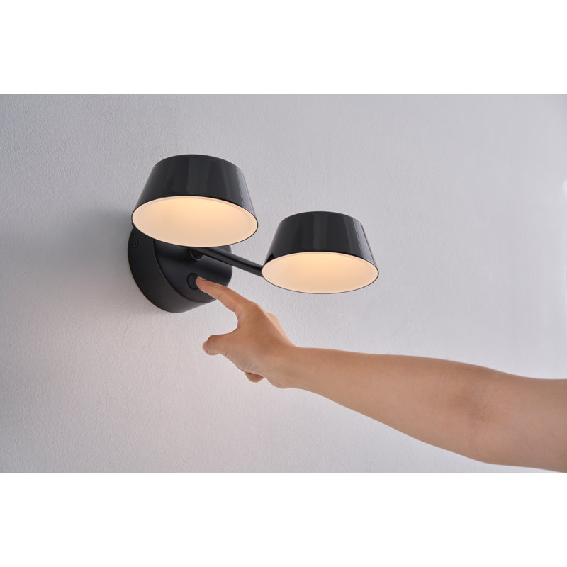 OLO Wall Double Lamp, Shiny Black