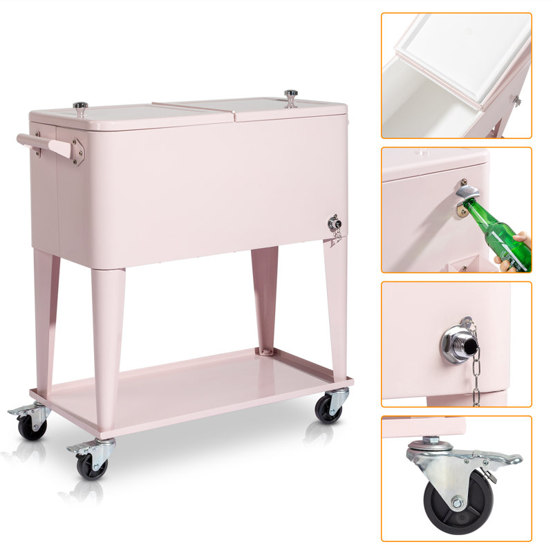 80 pte Armoire de rangement pour l'extérieur, Rose