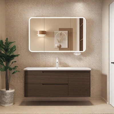 Minimalist retro style bathroom cabinet