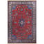Tapis décoratif rétro à motif traditionnel rouge et bleu-457771337