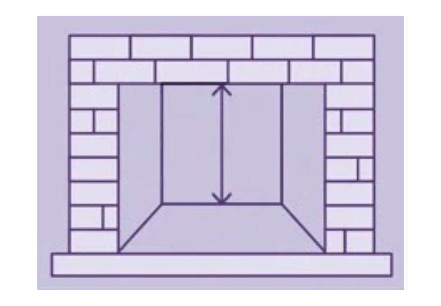Measure Height of Fireplace Opening