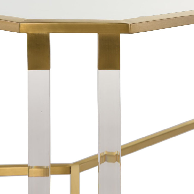 Table basse O'Hara, Transparent / laiton