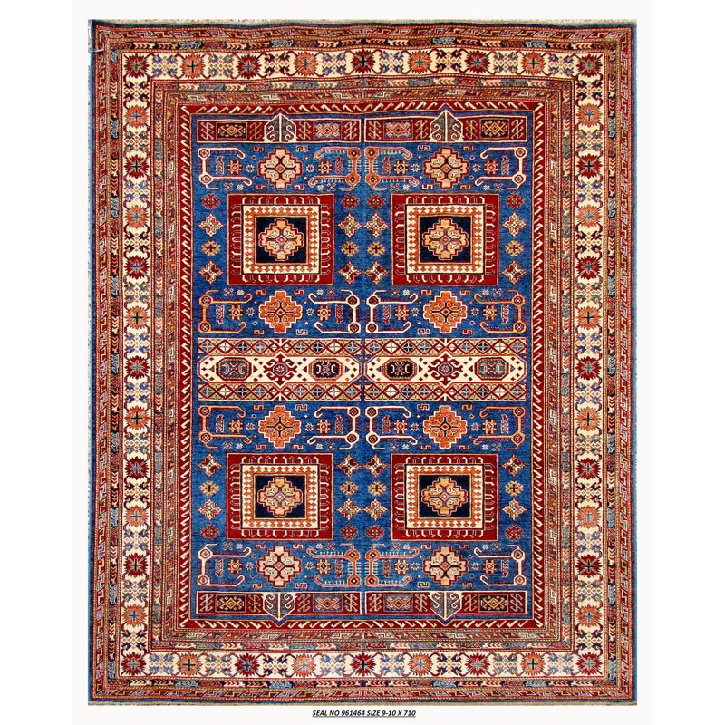 Kazak Hand Woven Wool Area Rug