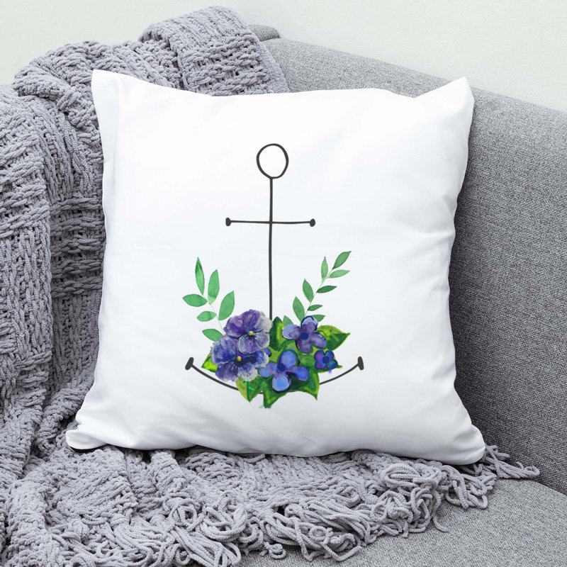 Nautical Sea Life_563 - Coussin décoratif inclus, H 18 po x l 18 po