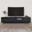 Meuble télé Kenyette 78,7 po avec éclairage à DEL 16 couleurs, finition ultrabrillante, rangement multimédia-21545003