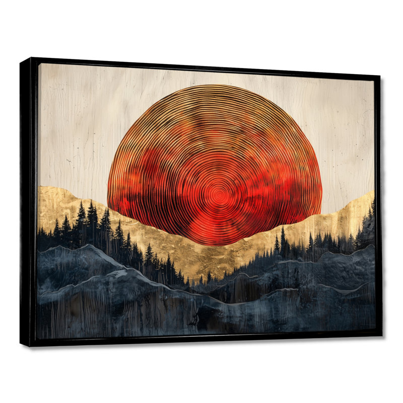 Graeff - Landscapes Canvas Art Print, H 24 po x l 32 po, Cadre flottant, Noir