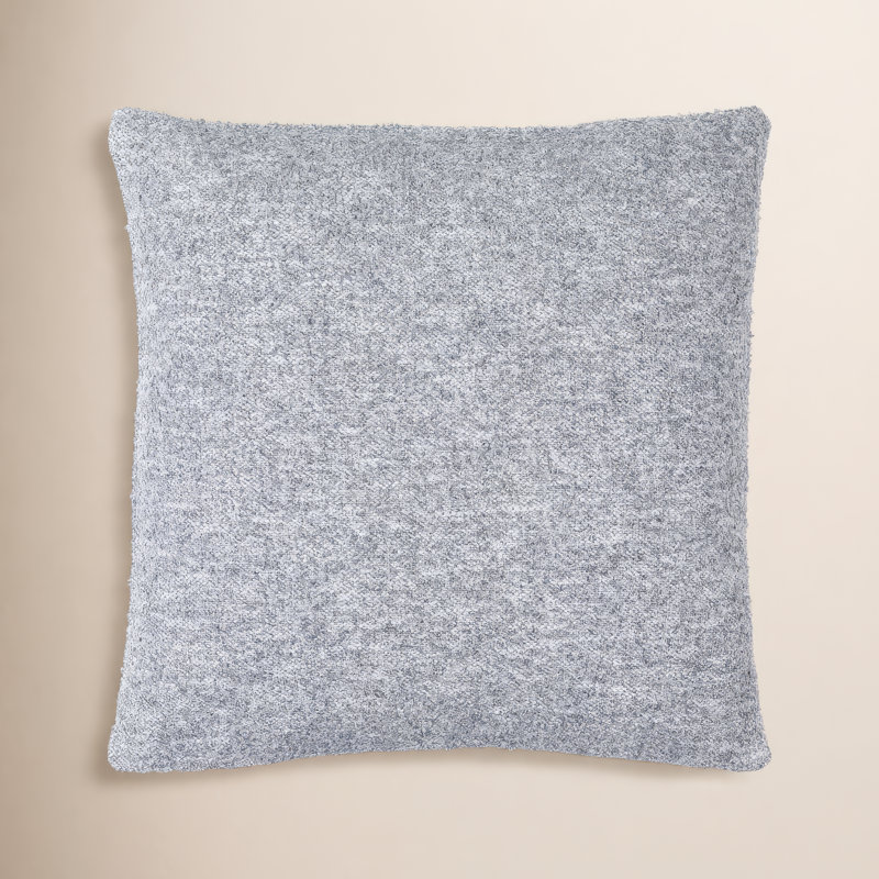 Bobby Cotton Blend Throw Square, 20" x 20", Light Slate, Down