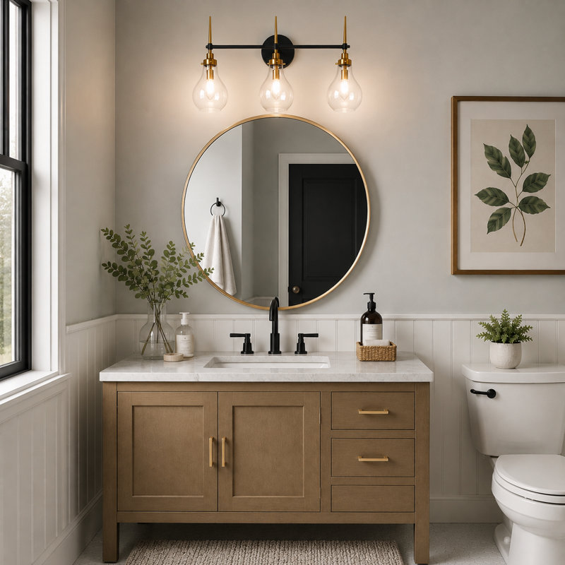 Hooman Dimmable Vanity Light Armed Sconce, 3