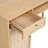 Modern Desk With Storage, Natural Rattan Table With Square Webbing And Gold Accent Knobs, Natural Brown