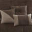 Édredon 7 pièces en velours côtelé très grand - brun, design élégant, 1 édredon, 2 taies décoratives, 3 coussins décoratifs, brun tendance pour le lit, décor-118739942