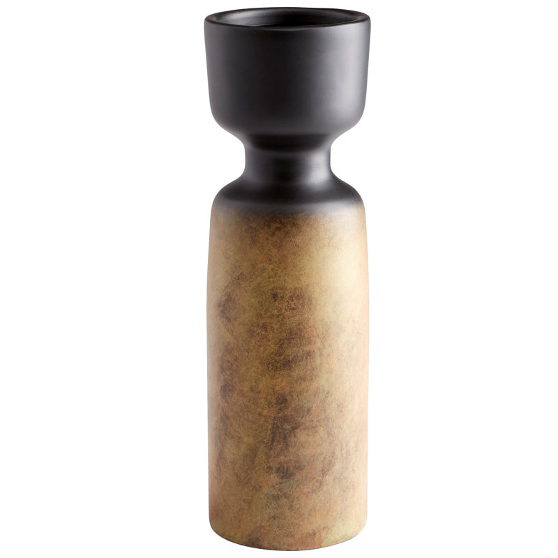 Chalice Aluminum Table Vase, 15" H x 5" W x 5" D