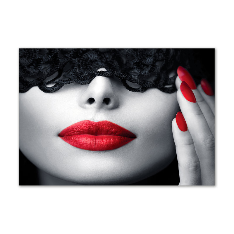 Lace Mask - Wrapped Canvas Print