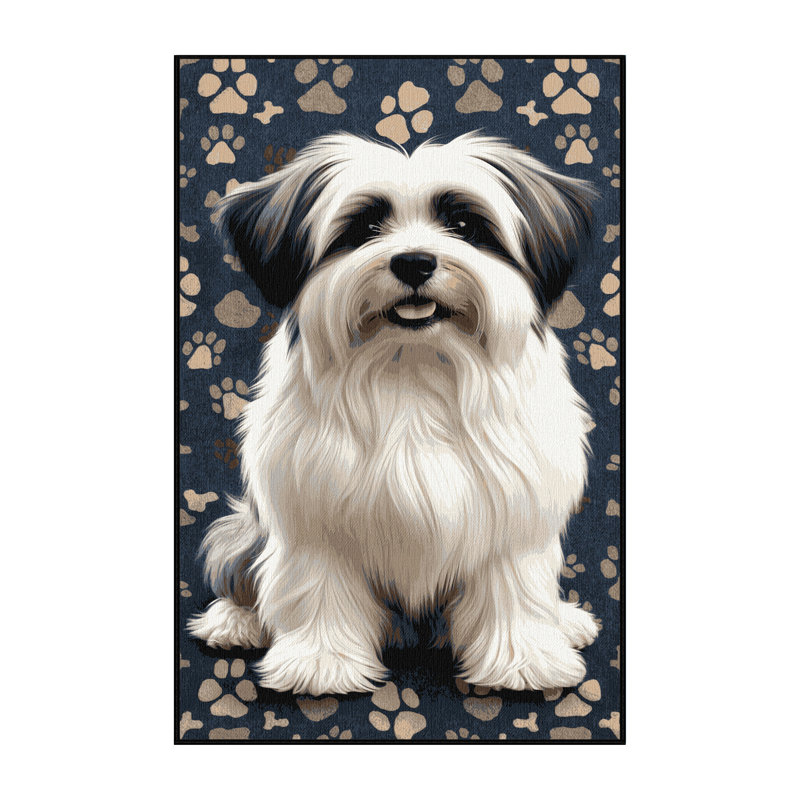  Tapis lavable bolognaise pour chiens, Rectangulaire 3 pi x 5 pi