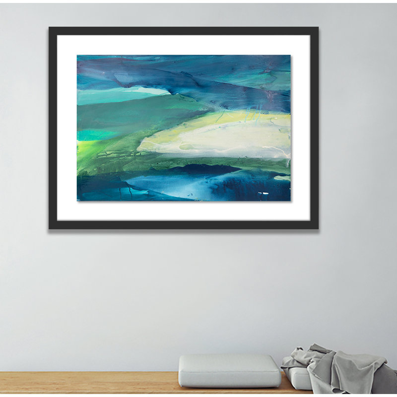 Ocean Water IV Print by Kim Whiteside, 53" H x 72" W x 2.5" D, Black