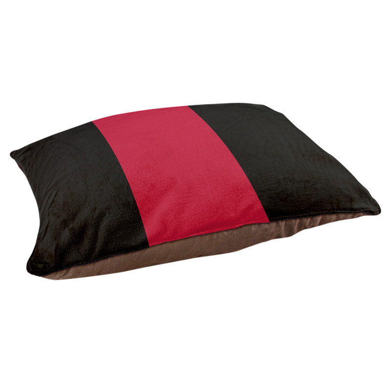 Coussin Ohio Football, Moyen (l 28 po x P 18 po x H 6 po), Noir / rouge / noir