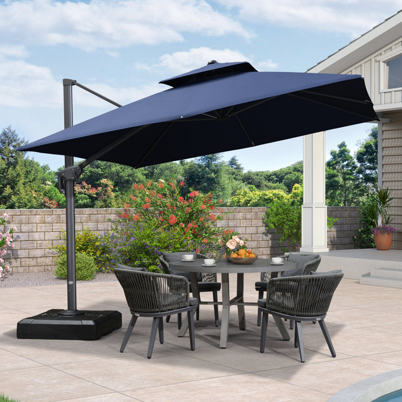 304cm Cantilever Parasol, Navy Blue