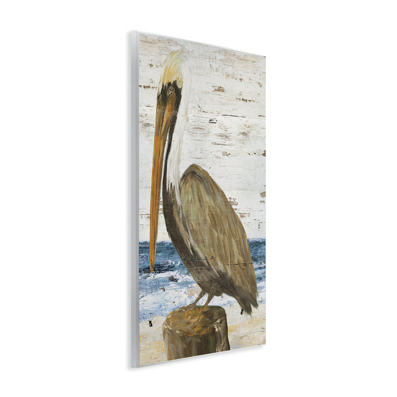 «Rustic Ocean Pelican» par Julie DeRice, H 15 po x l 10 po