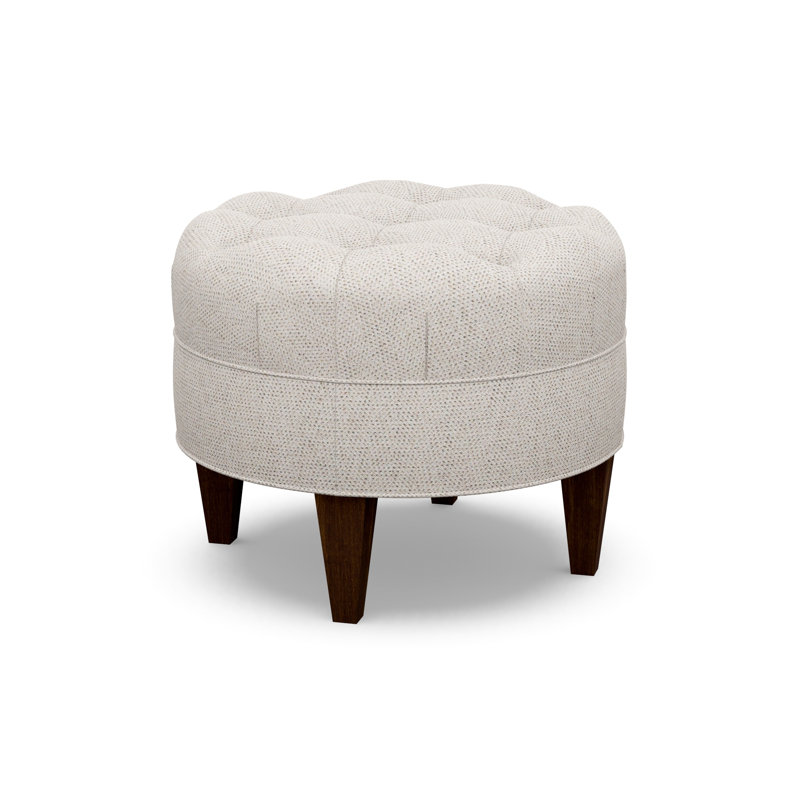 Round Tufted Ottoman, 5246-99, Walnut