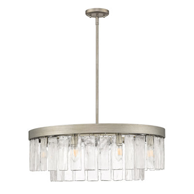 Lustre 9 lumières Golden Lighting Ciara en argent péruvien