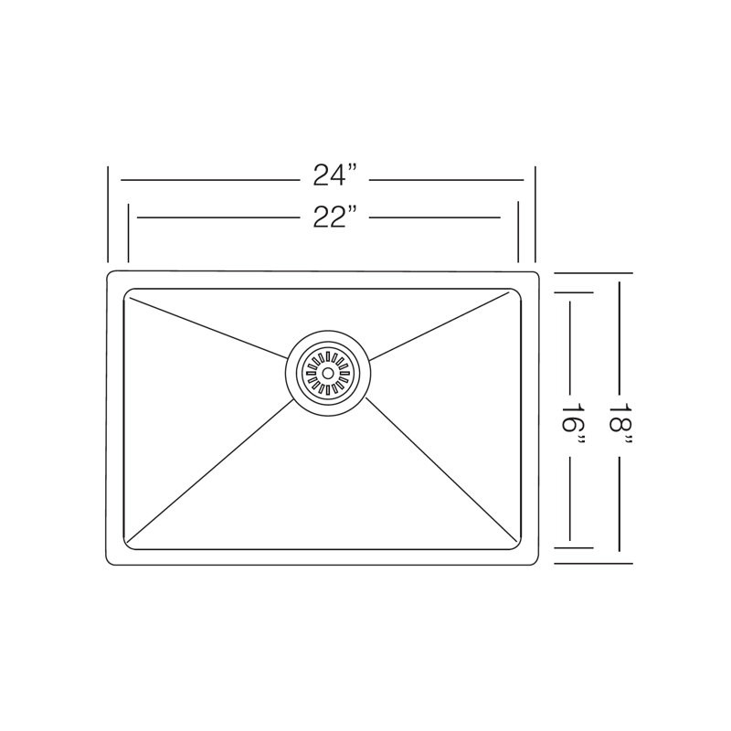 24" Utility Laundry Sink Matt Black