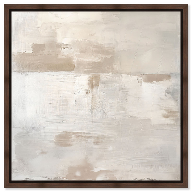 Arid Hues (I) Canvas Minimalist Abstracts by Art Remedy, 41" H x 41" W, Black Framed