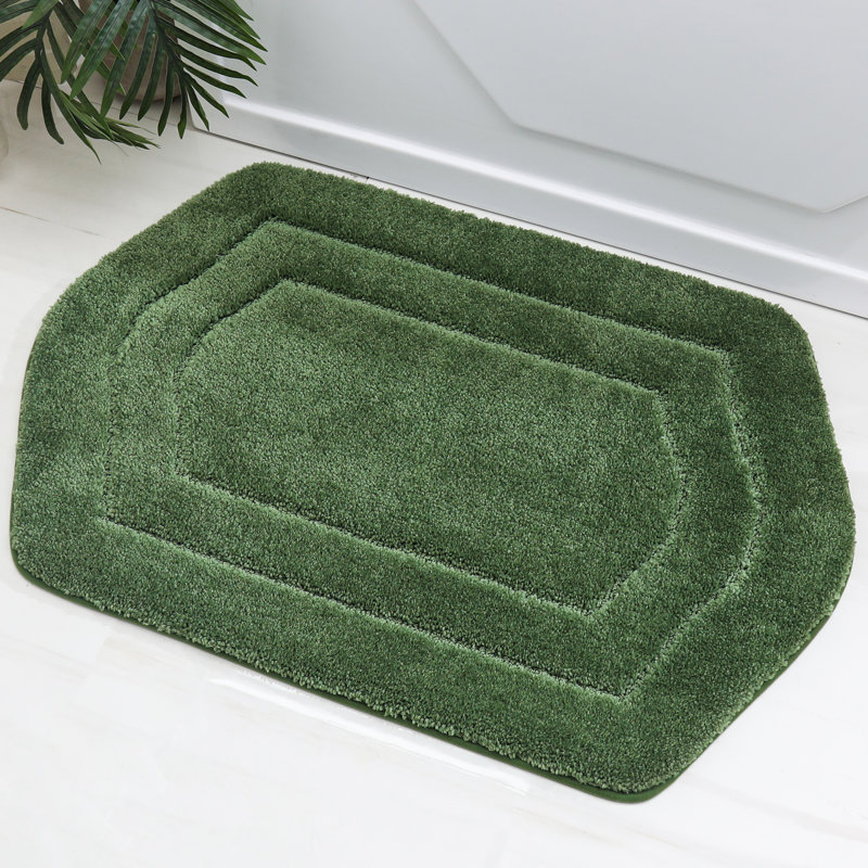 Non-Slip Bath Rug, Green, 61cm W x 91.4cm L