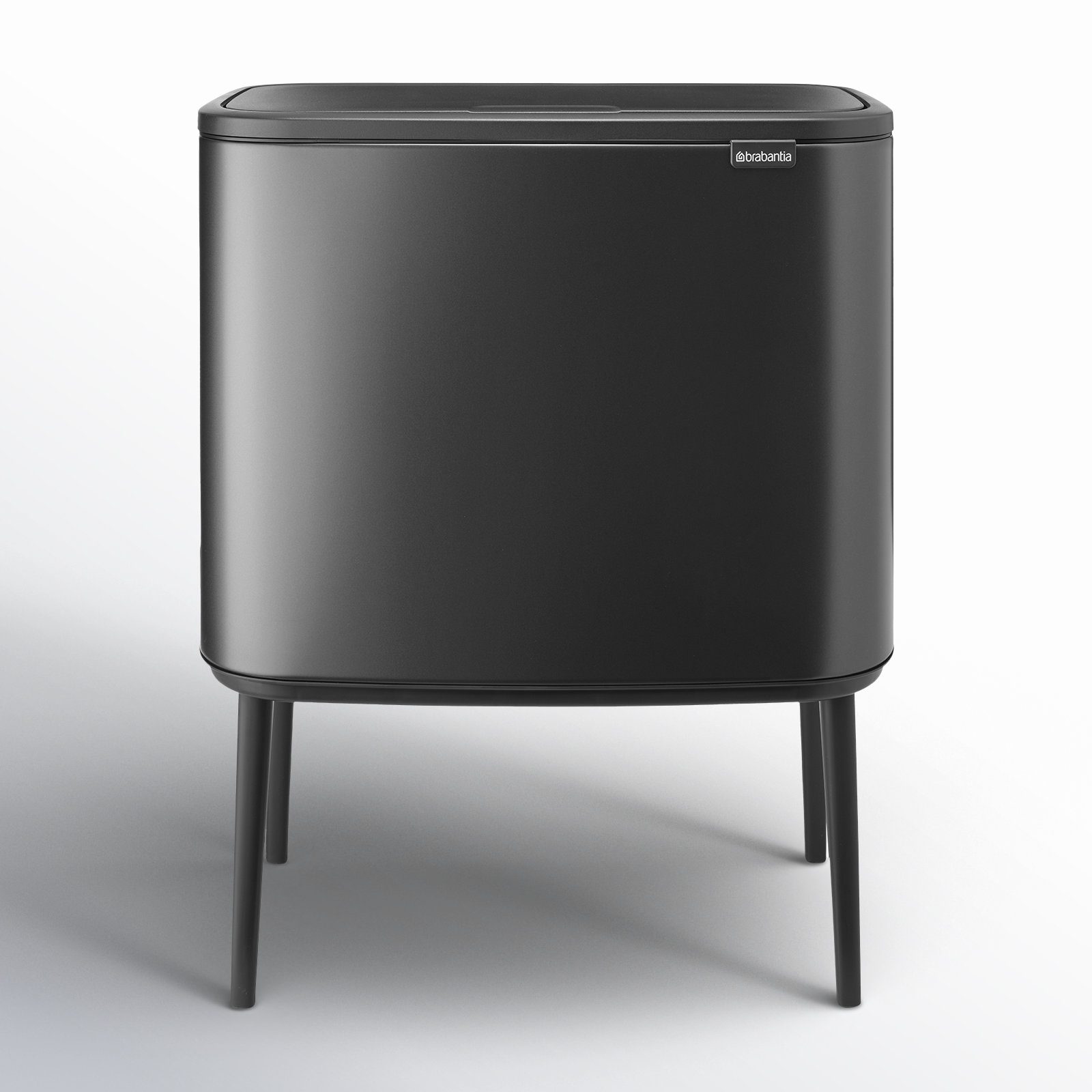 Brabantia Bo Touch 9gal Recycling Can, Confident Gray