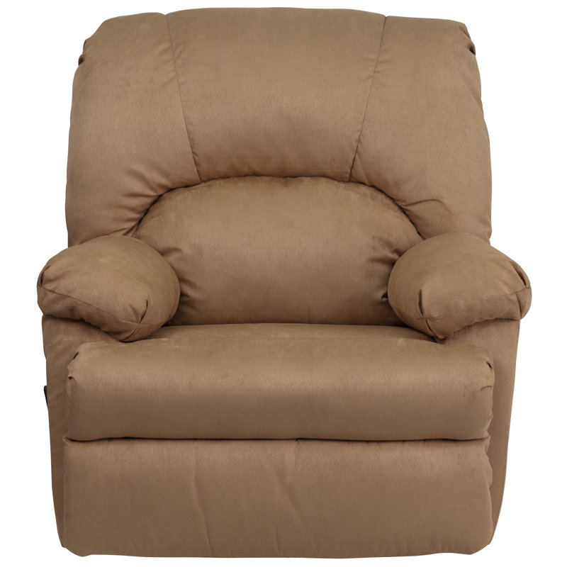Ranee Upholstered Recliner, Montana Latte Microfiber Suede