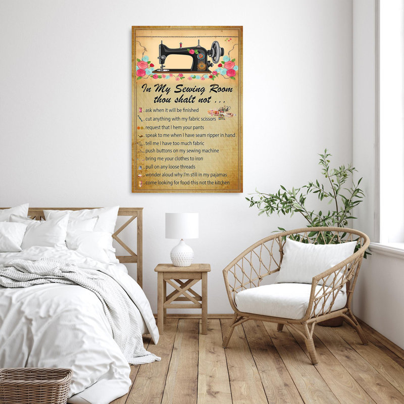 «In My Sewing Room», impression sur toile, H 36 po x l 24 po x P 1,25 po