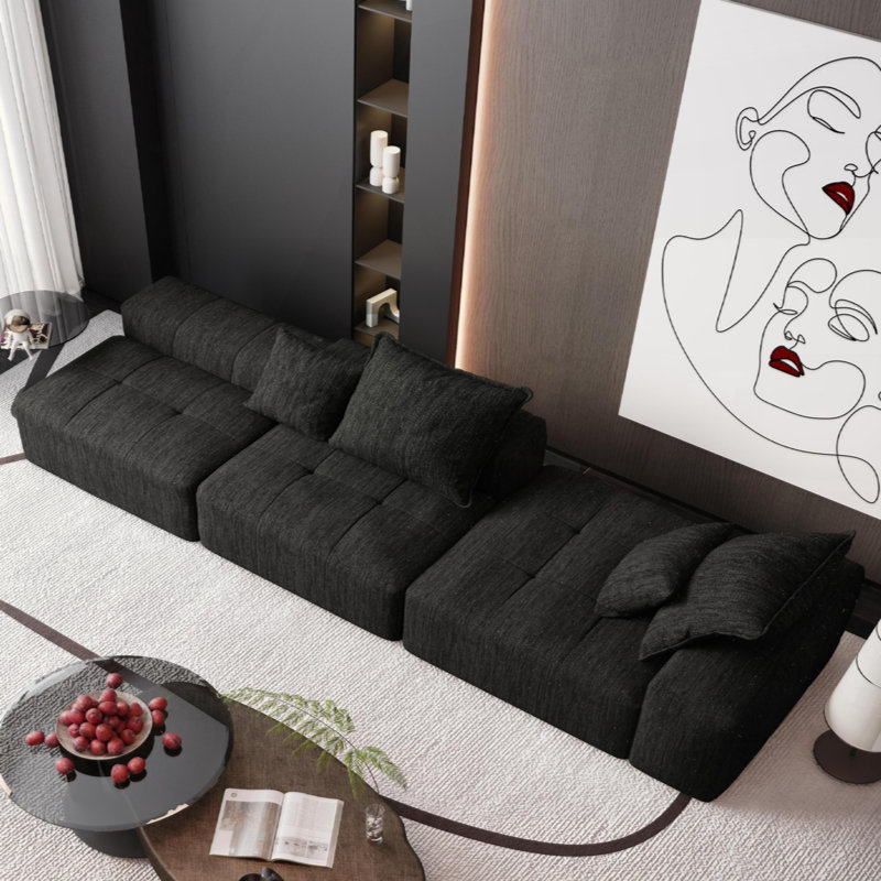 Canapé modulaire surdimensionné Modern, Noir