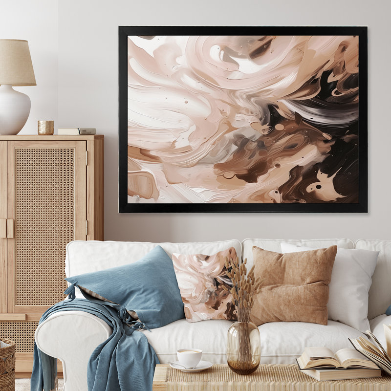 Roxanna dansant avec de l'eau IV, Cadre photo noir, H 34 po x l 44 po x P 1,5 po