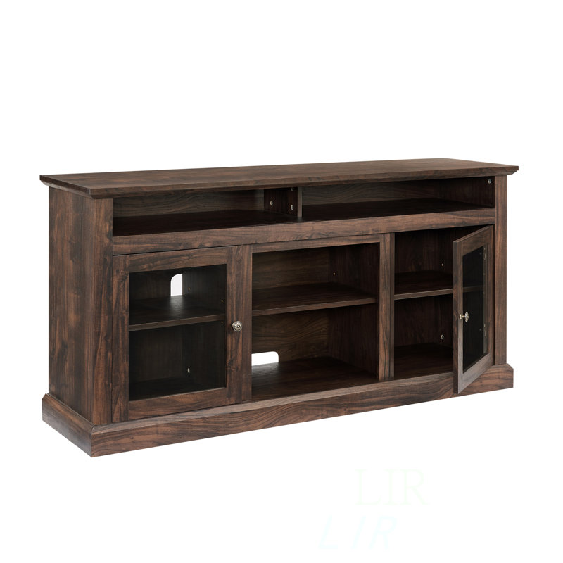 Idara TV Stand, Entertainment Console for TV Up to 65", Brown