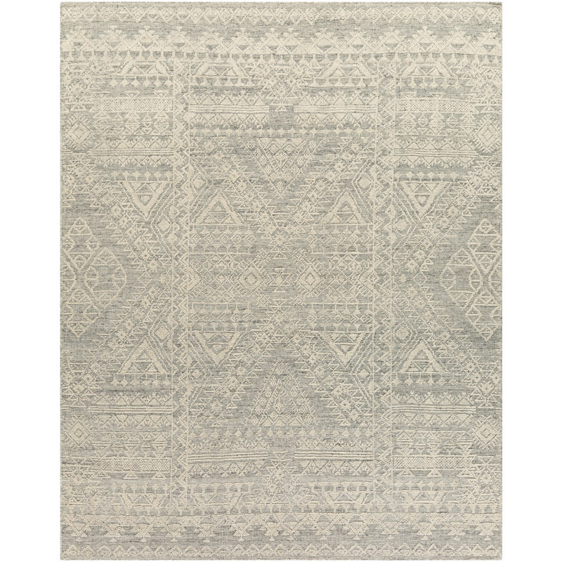 Hand Knotted Wool Southwestern Indoor Rug, Rectangle 8' x 10'